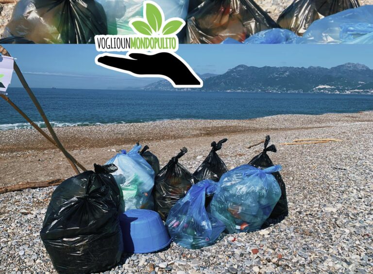 Salerno, ripulita la spiaggia di via Allende