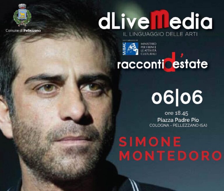 Pellezzano, tornano i “Racconti d’Estate”: arriva Simone Montedoro