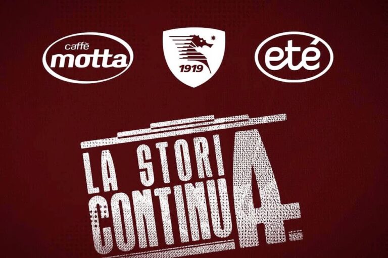 Salernitana: Caffè Motta è Main Sponsor anche per la stagione 2022/23