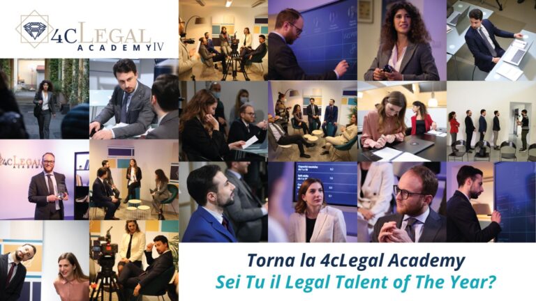 Al via alla quarta edizione di 4CLegal Academy