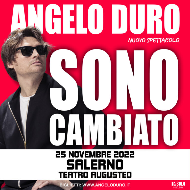 Angelo Duro il 25 novembre al Teatro Augusteo di Salerno