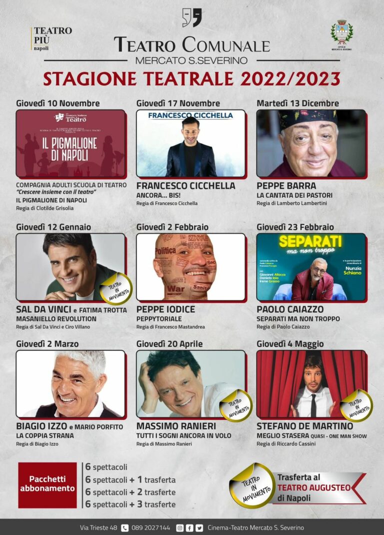 Mercato San Severino: nuova stagione teatrale