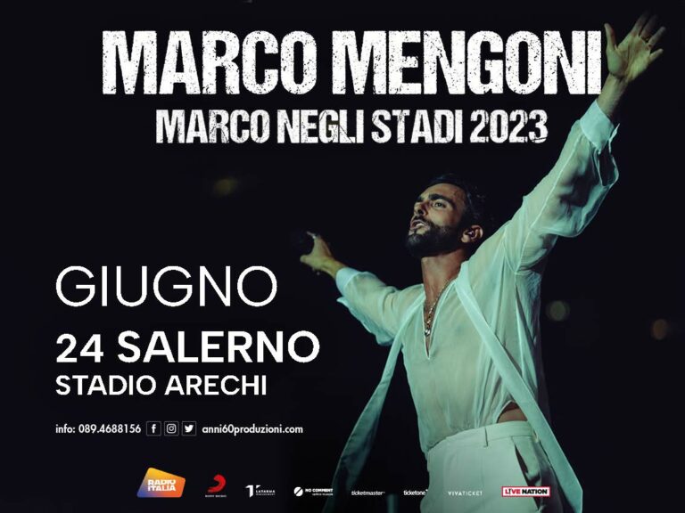 Marco Mengoni il 24 Giugno allo Stadio Arechi