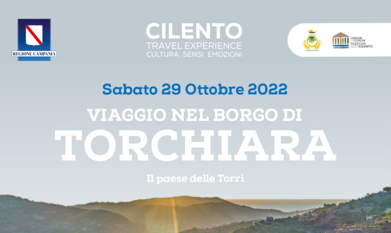 Torchiara: sabato 29 ottobre la quinta tappa di Cilento Travel Experience