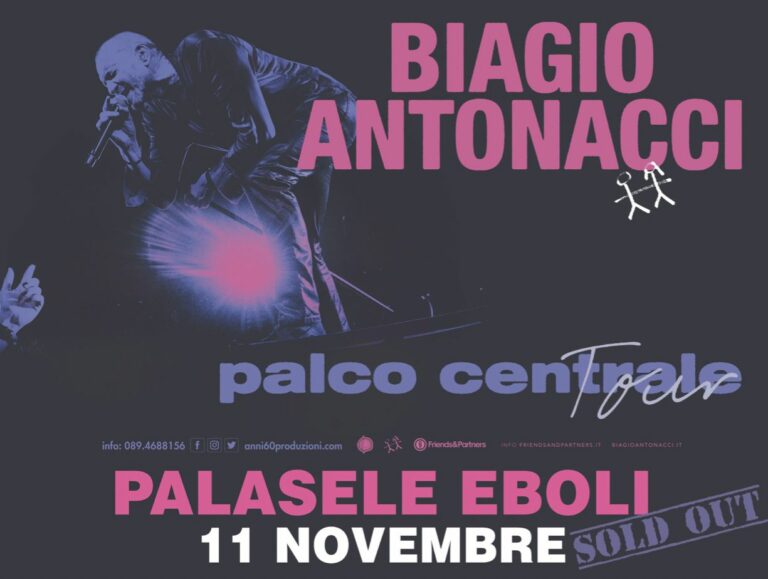 Eboli: al PalaSele il sold out per Biagio Antonacci