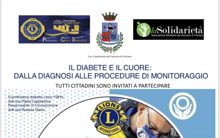 Fisciano, screening gratuito del diabete e del cuore per i cittadini presso “La Solidarietà”