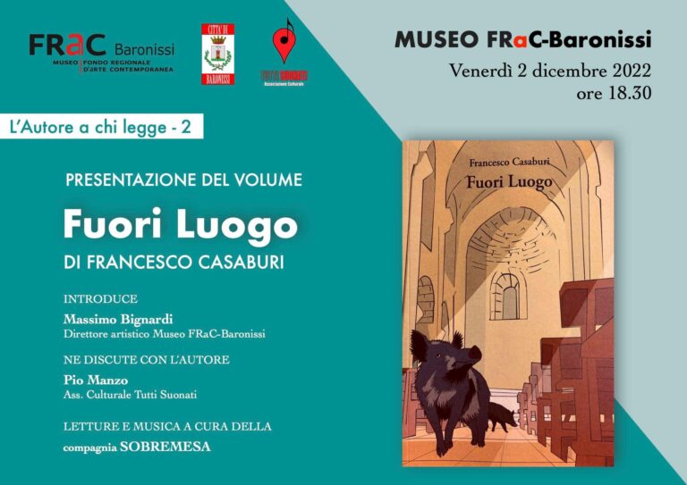 Baronissi, FRaC: Casaburi presenta “Fuori Luogo”